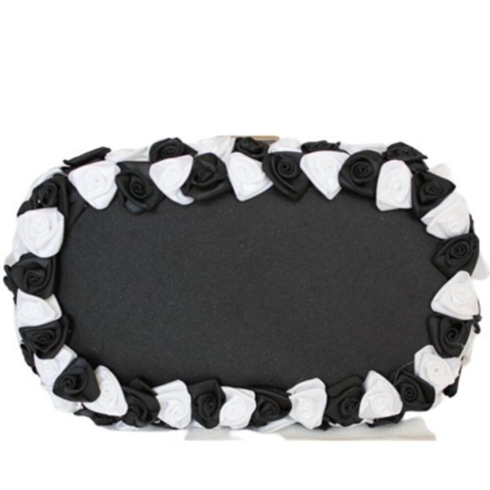 BellaKiara purse original special black/ white floral wristlet